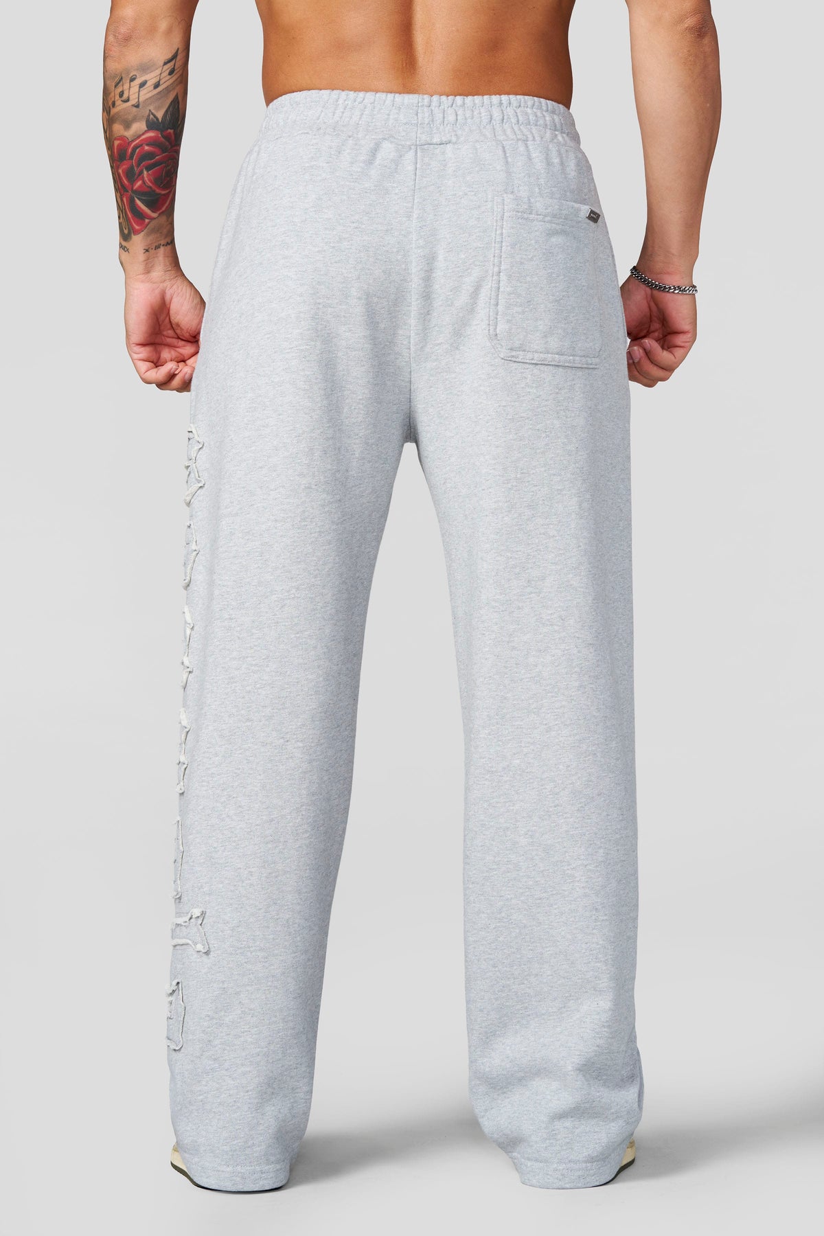 2093 - PATCHWORK SWEATS - HEATHER GREY