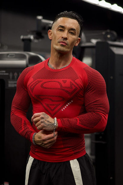 8066 - SUPERMAN COMPRESSION LONGSLEEVES
