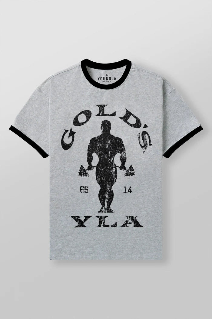 4009 - GOLDS GYM RINGER TEES