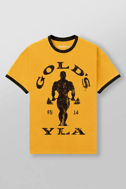 4009 - GOLDS GYM RINGER TEES