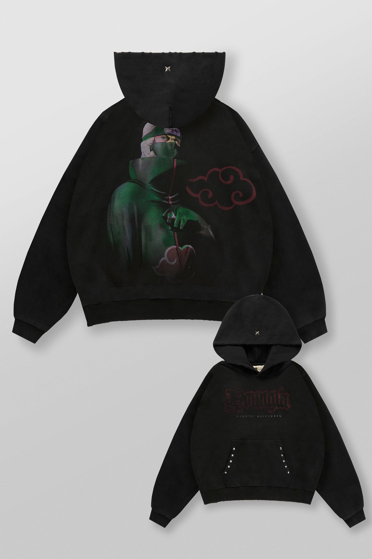 5083 - NARUTO STUD ARTWORK HOODIES - KAKUZU