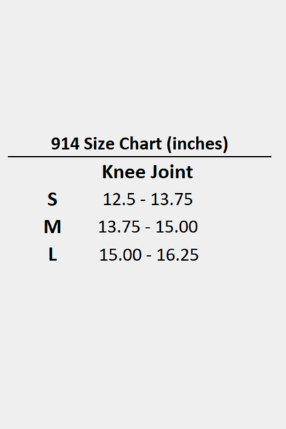 914 - KNEE SLEEVES - TABLA DE TALLAS