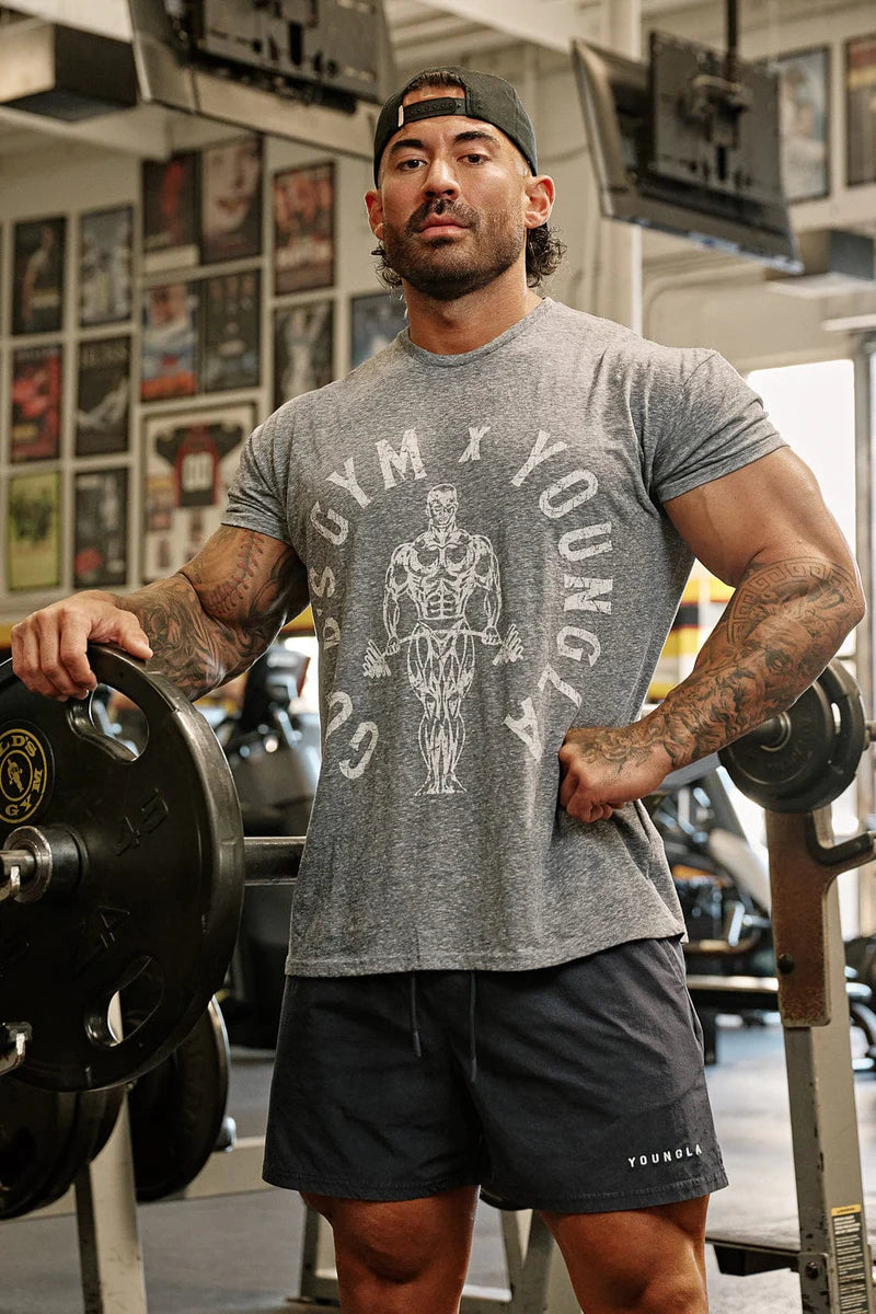 4206 - GOLD'S GYM HEATHER TEES