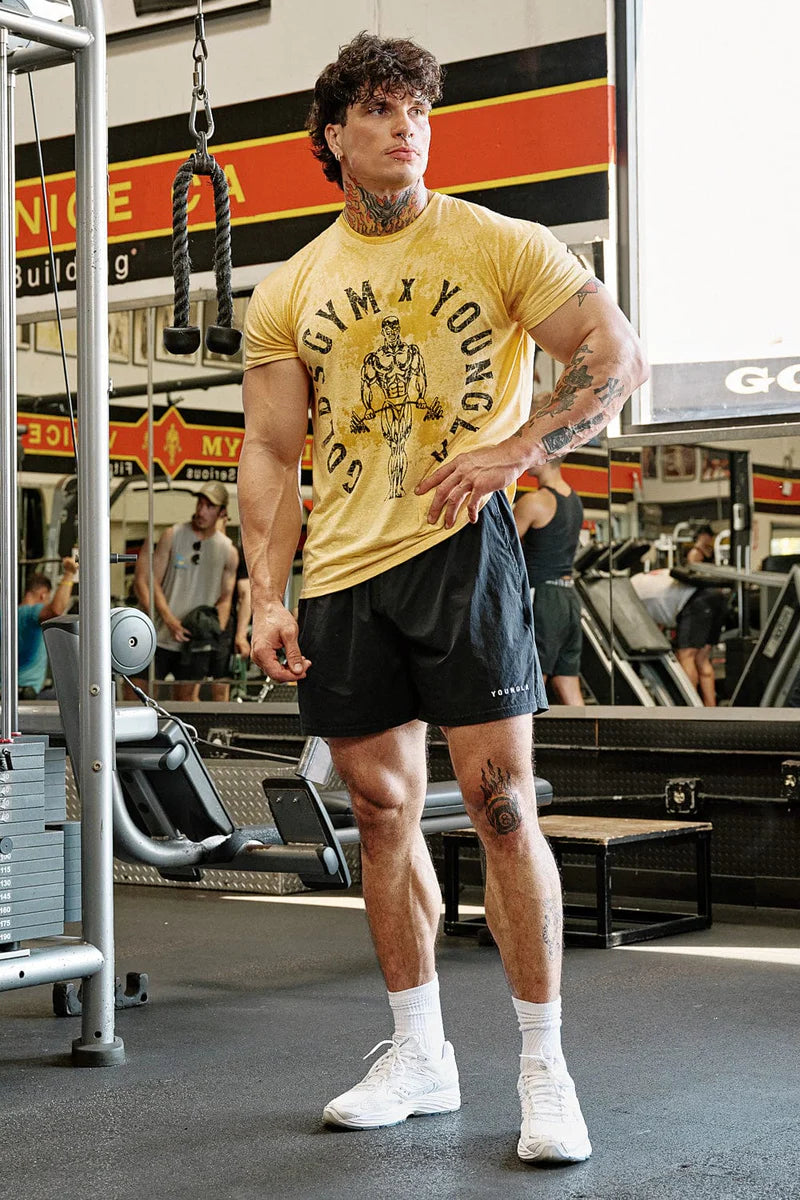 4206 - GOLD'S GYM HEATHER TEES
