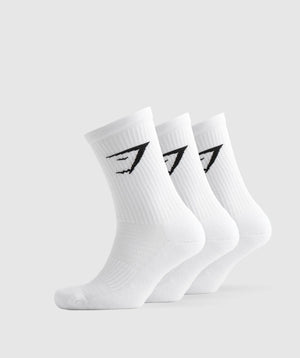 CREW SOCKS 3PK - WHITE