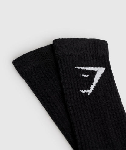 CREW SOCKS 3PK - BLACK