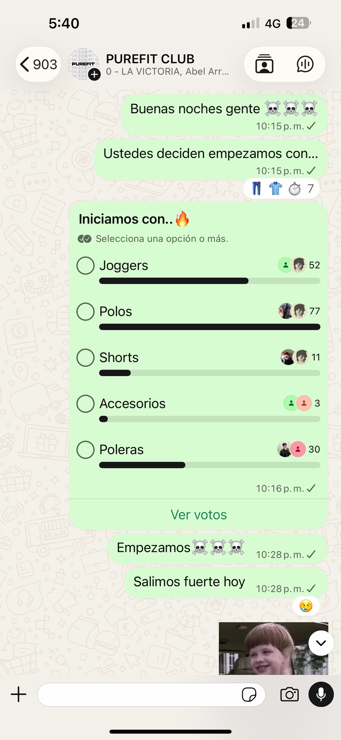 Encuesta del grupo