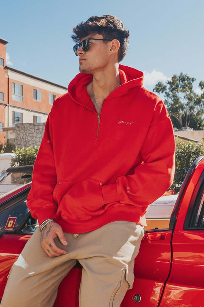 509 - RIVET QUARTER ZIP HOODIE