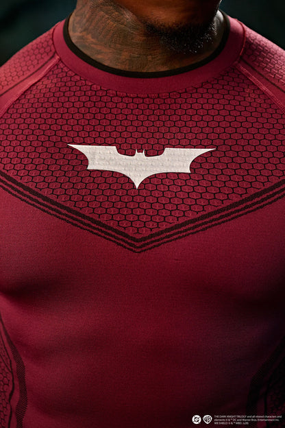 8004 - BATMAN COMPRESSION LONGSLEEVES - BURGUNDY